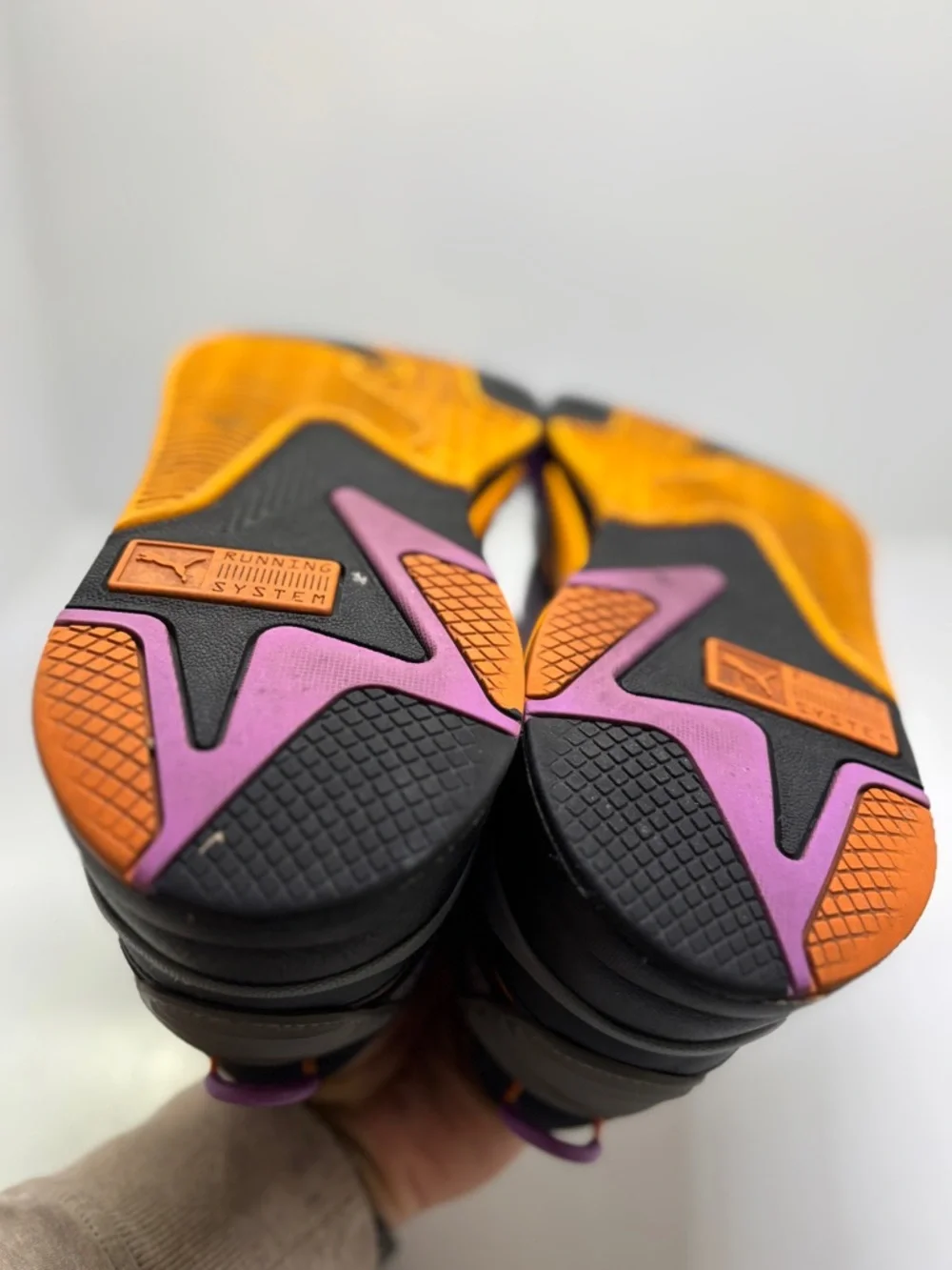 Puma RS-X Running System Sneakers Mens 11 Black Orange Purple Chunky Trainer